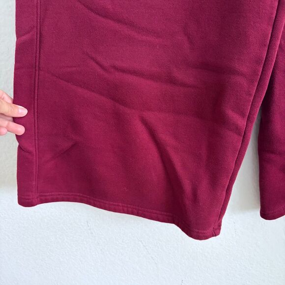 OFFLINE Aerie Cloud Fleece Baggy Trouser Burgundy Wide Leg Pants Womens XS Short - Picture 7 of 8